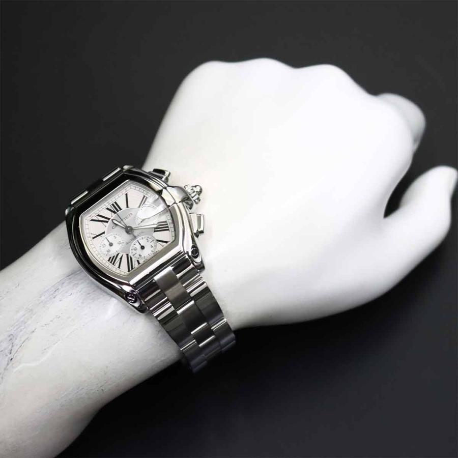 カルティエ Cartier ロードスター XL クロノグラフ W62006X6 メンズ 腕時計 デイト シルバー 自動巻き ウォッチ Roadster 90317556 Cartier（カルティエ） ロードスター XL クロノグラフ W62006X6 メンズ
