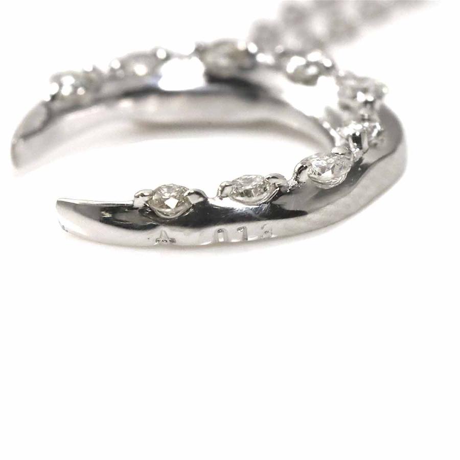 AHKAH（アーカー） ダイヤ 0.13ct ネックレス 42cm K18 WG ホワイト