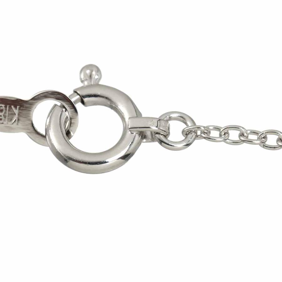 AHKAH（アーカー） ダイヤ 0.13ct ネックレス 42cm K18 WG ホワイト
