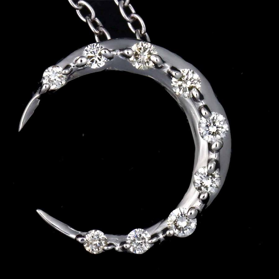 AHKAH（アーカー） ダイヤ 0.13ct ネックレス 42cm K18 WG ホワイト