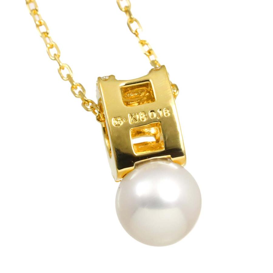 MIKIMOTO（ミキモト） アコヤ真珠 7.7mm ダイヤ 0.18ct ネックレス 