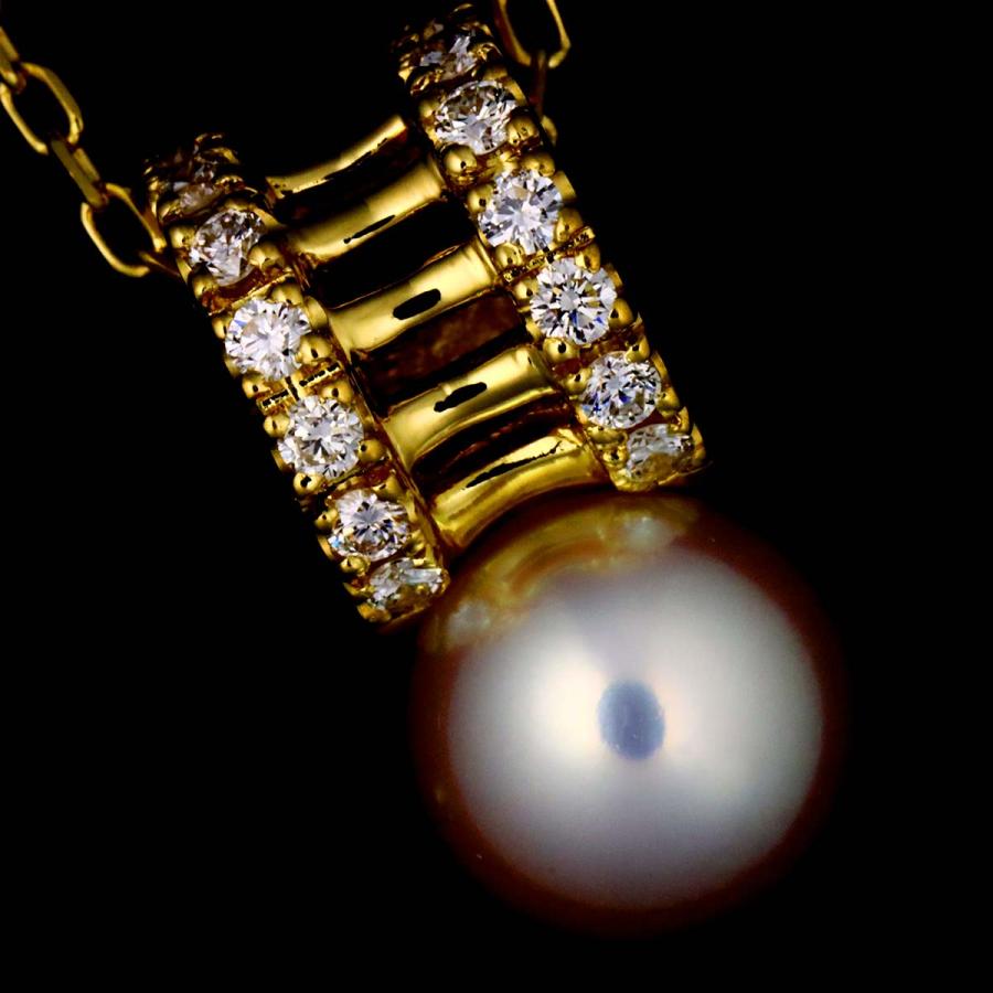MIKIMOTO（ミキモト） アコヤ真珠 7.7mm ダイヤ 0.18ct ネックレス 