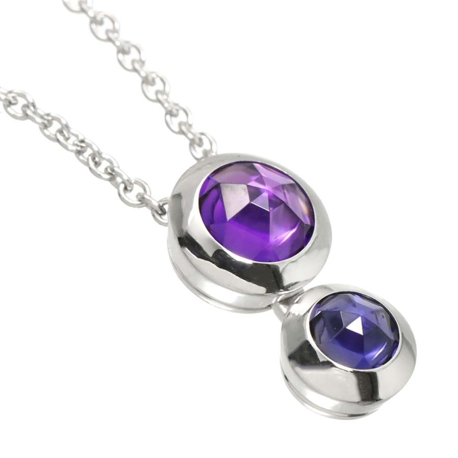 ティファニー TIFFANY&Co. アメジスト アイオライト ネックレス 45cm K18 WG ホワイトゴールド 750 Necklace 90317822_2