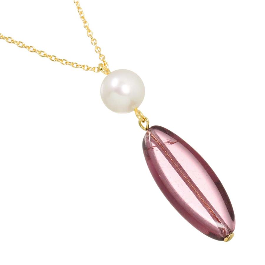 タサキ TASAKI アコヤ真珠 6.9mm トルマリン ネックレス 40cm K18 YG 750 パール 田崎真珠 Necklace 90317826_2