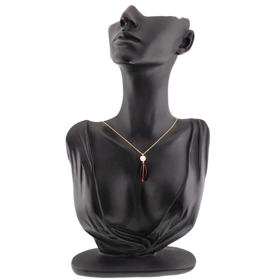 タサキ TASAKI アコヤ真珠 6.9mm トルマリン ネックレス 40cm K18 YG 750 パール 田崎真珠 Necklace 90317826_5