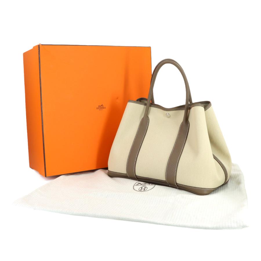 美品 エルメス HERMES ガーデンパーティPM エトゥープ ネゴンダ T刻印 