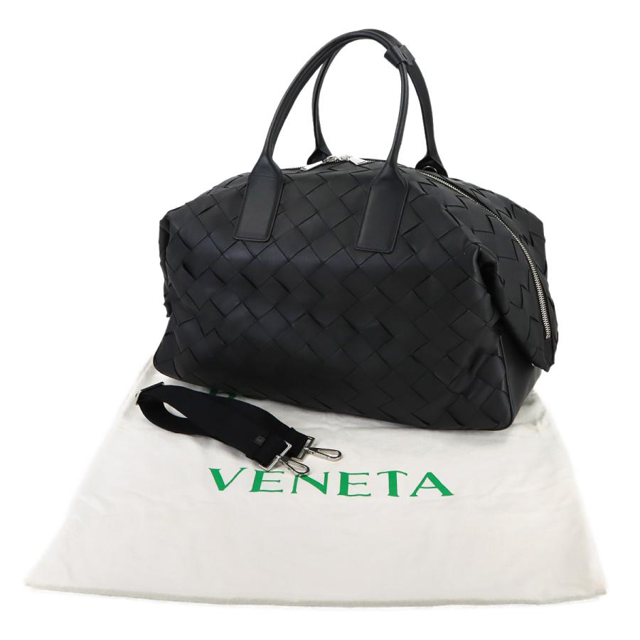 ボッテガヴェネタ　トートバッグ　ボストン　ブラック　レザー　ナイロン BOTTEGA VENETA（ボッテガ・ヴェネタ） 未使用 展示品 ボッテガ