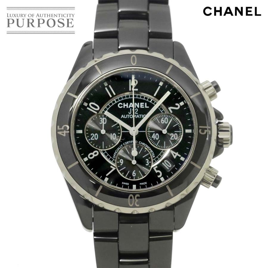 シャネル CHANEL J12 41mm クロノグラフ H0940 メンズ 腕時計 デイト ブラック セラミック オートマ 自動巻き ウォッチ 90318101 CHANEL（シャネル） CHANEL J12 41mm クロノグラフ H0940 メンズ