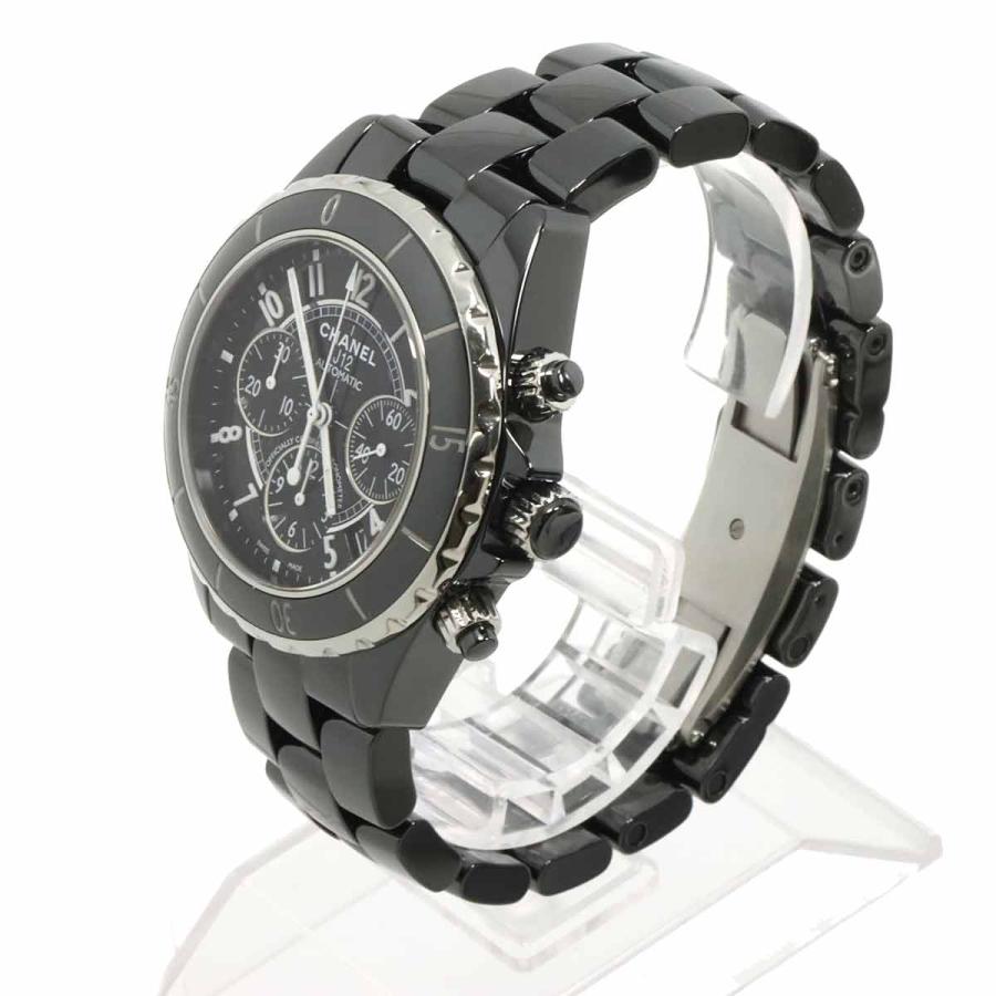 シャネル CHANEL J12 41mm クロノグラフ H0940 メンズ 腕時計 デイト ブラック セラミック オートマ 自動巻き ウォッチ 90318101 CHANEL（シャネル） CHANEL J12 41mm クロノグラフ H0940 メンズ
