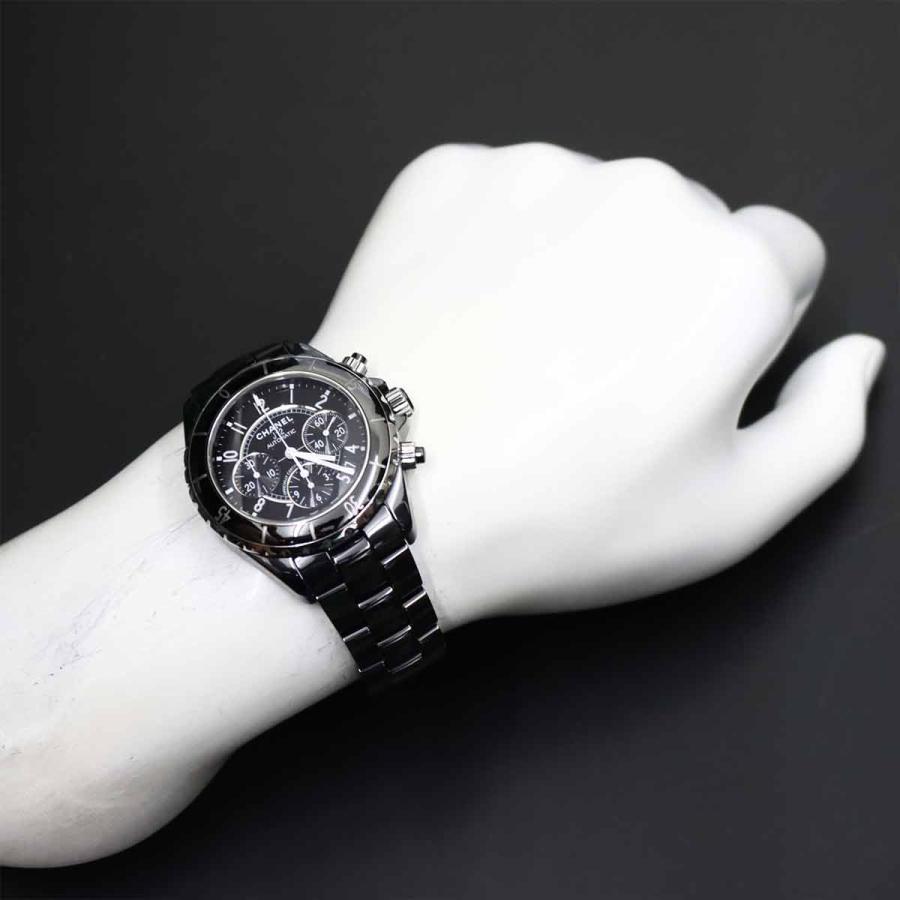 シャネル CHANEL J12 41mm クロノグラフ H0940 メンズ 腕時計 デイト ブラック セラミック オートマ 自動巻き ウォッチ 90318101 CHANEL（シャネル） CHANEL J12 41mm クロノグラフ H0940 メンズ