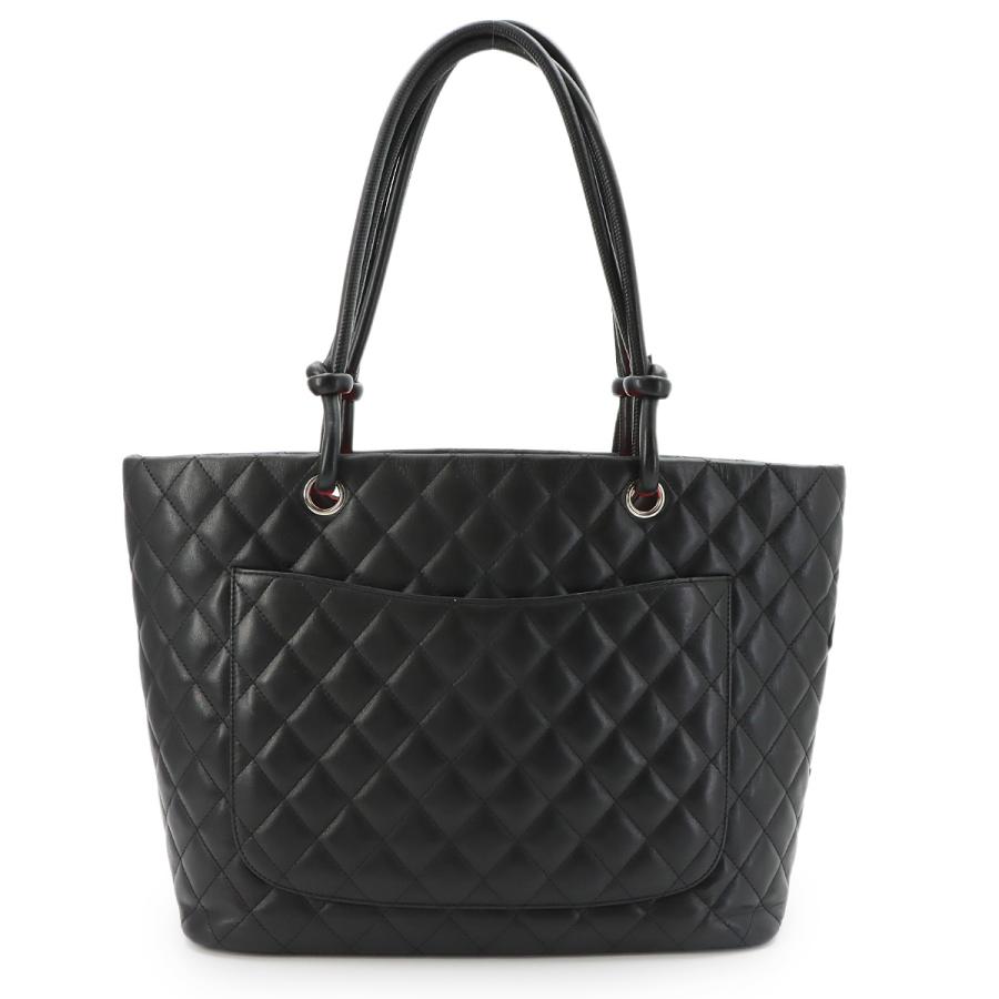 CHANEL カンボンライン ラージトートバッグ ブラック CHANEL（シャネル） 新品同様 カンボンライン ラージ トート バッグ