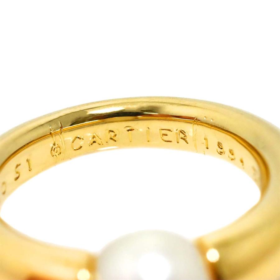 カルティエ Cartier ペルラ #51 リング アコヤ真珠 7.9mm K18 YG イエローゴールド 750 指輪 Ring 90318394_3