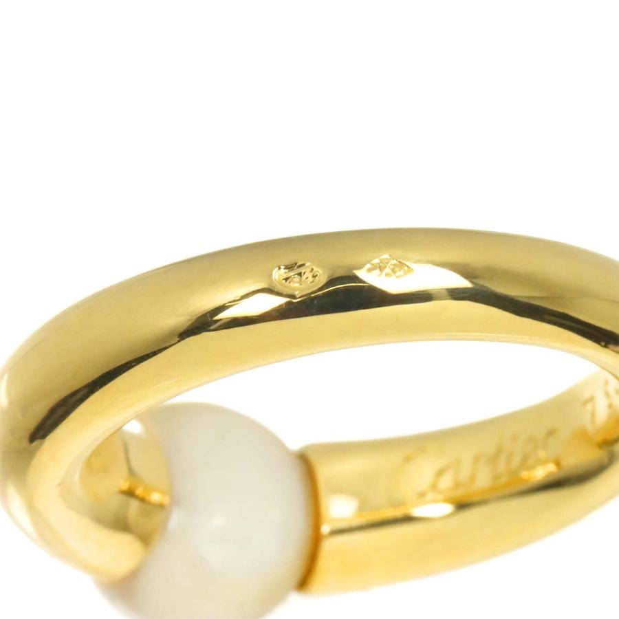 カルティエ Cartier ペルラ #51 リング アコヤ真珠 7.9mm K18 YG イエローゴールド 750 指輪 Ring 90318394_5