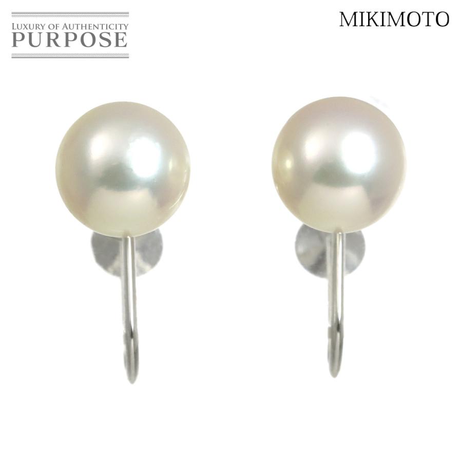 MIKIMOTO（ミキモト） アコヤ真珠 7.7mm イヤリング K18 WG ホワイト 