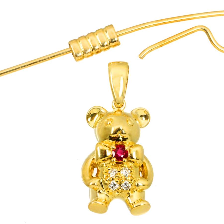 TASAKI（タサキ） ダイヤ 0.04ct ルビー ピンブローチ K18 YG イエロー