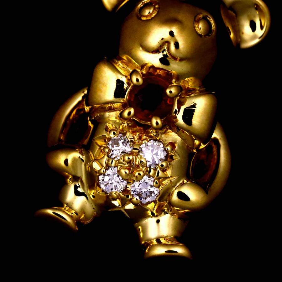 TASAKI（タサキ） ダイヤ 0.04ct ルビー ピンブローチ K18 YG イエロー