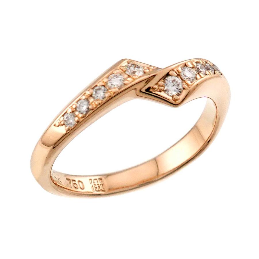 俄（NIWAKA） ニワカ 綾 AYA 11.5号 リング ダイヤ 0.13/0.02ct K18 PG