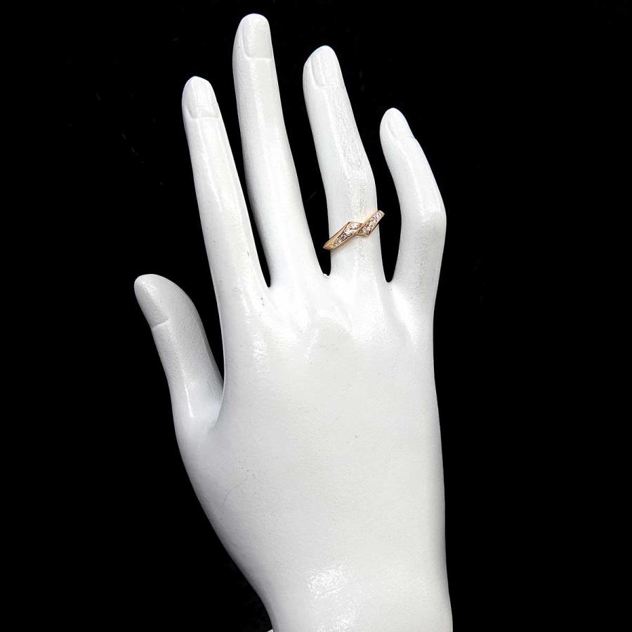 俄（NIWAKA） ニワカ 綾 AYA 11.5号 リング ダイヤ 0.13/0.02ct K18 PG