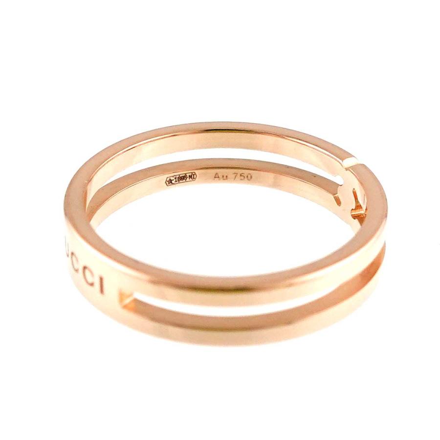 GUCCI グッチ インフィニティリング Au750 GUCCI（グッチ） インフィニティ #11 リング K18 PG ピンクゴールド