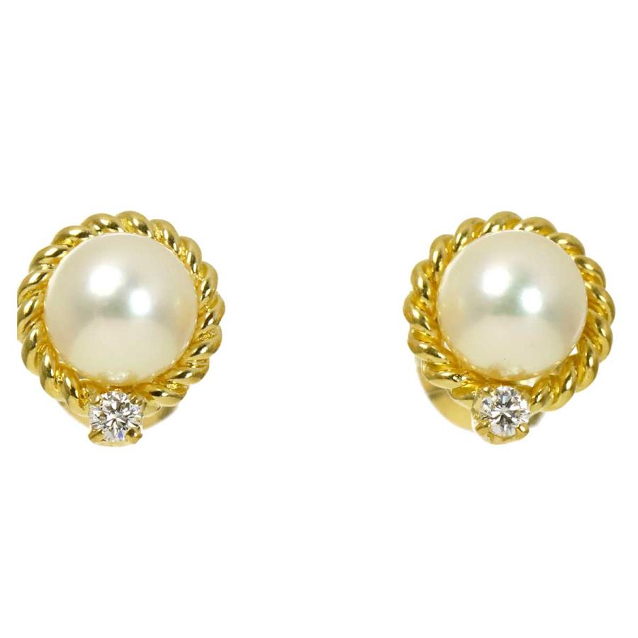 MIKIMOTO（ミキモト） アコヤ真珠 6.2mm ダイヤ 0.03ct/0.03ct ピアス 