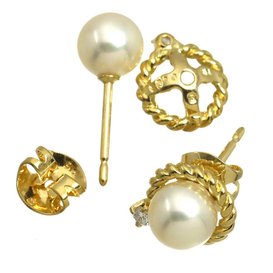 MIKIMOTO（ミキモト） アコヤ真珠 6.2mm ダイヤ 0.03ct/0.03ct ピアス 