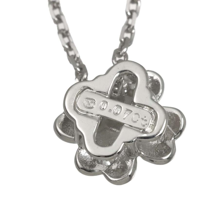 MIKIMOTO（ミキモト） ダイヤ 0.07ct クローバー ネックレス 41cm K18 