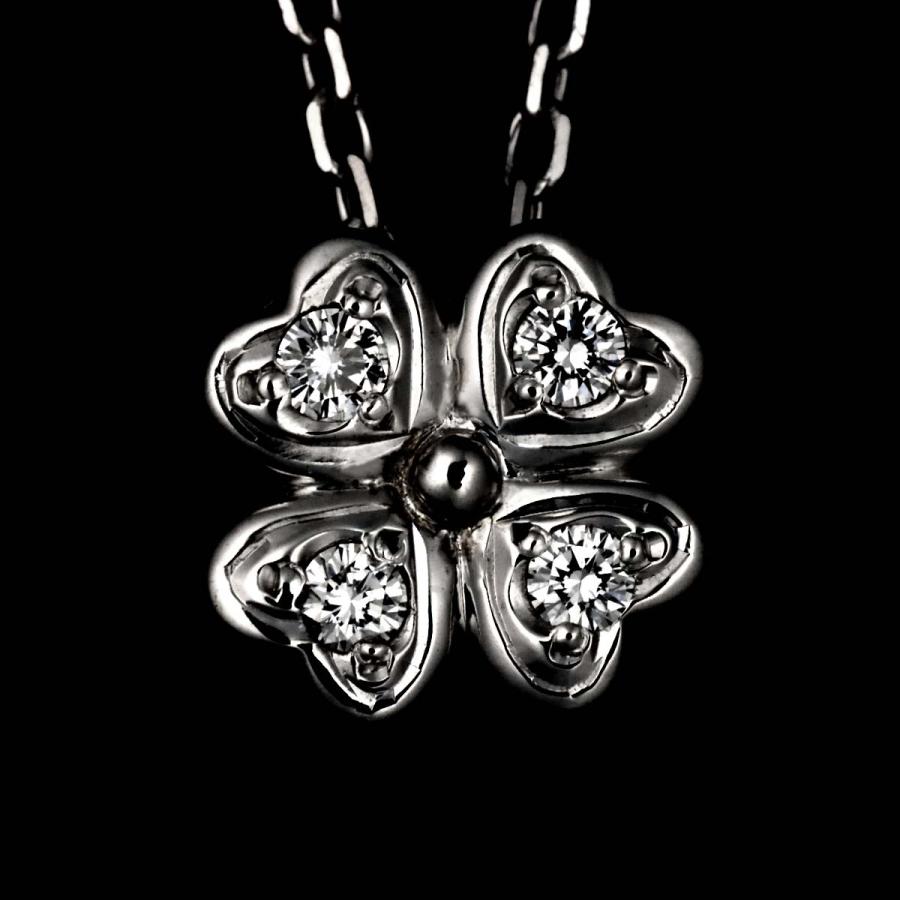MIKIMOTO（ミキモト） ダイヤ 0.07ct クローバー ネックレス 41cm K18 