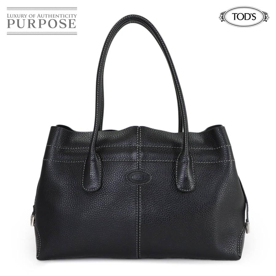 ★TOD'Zトッズ★ハンドバッグ 黒 保存袋有り 美品 トッズ TOD'S Restyled D Bag ディー トート バッグ レザー