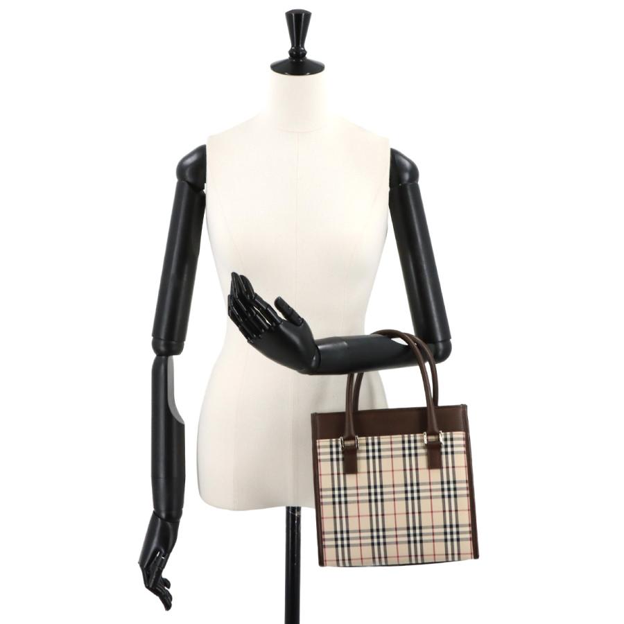 美品 バーバリー ノバチェック ハンドバッグ レザー キャンバス 人気モデル BURBERRY（バーバリー） 新品同様 ノバチェック ハンド バッグ
