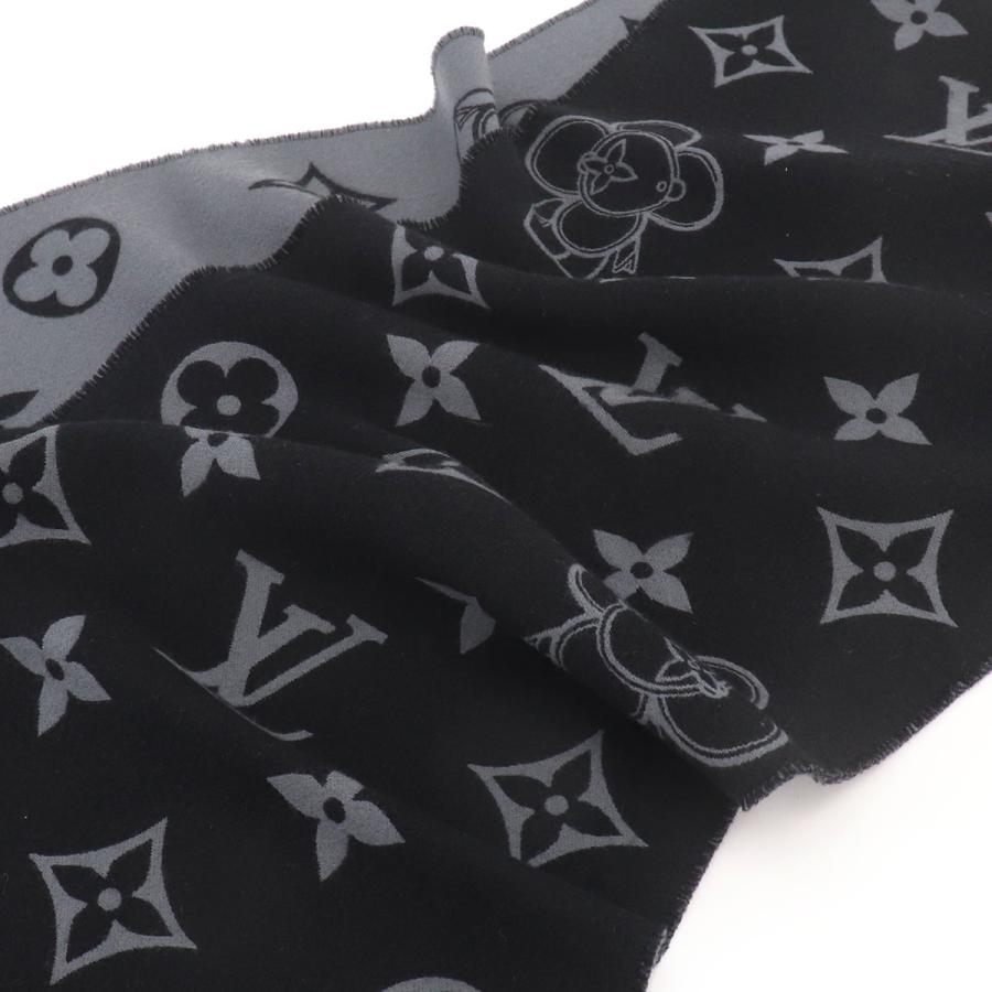 Louis Vuitton ブラック マフラー LOUIS VUITTON（ルイ・ヴィトン） 新品同様 ルイ ヴィトン マフラー