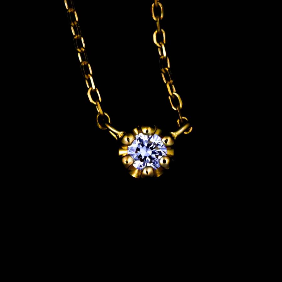 ete k18 ダイヤネックレス 40cm ete（エテ） ダイヤ 0.03ct ネックレス 40cm K18 YG イエローゴールド