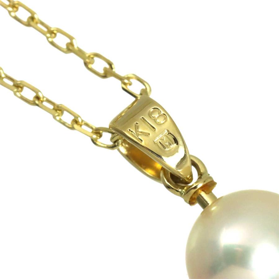 ミキモト　アコヤ真珠 K18 シルバー　ネックレス パール約7.0mm MIKIMOTO（ミキモト） アコヤ真珠 7.0mm ネックレス 40cm K18 YG