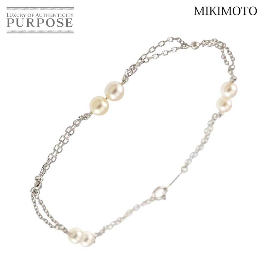 MIKIMOTO（ミキモト） アコヤ真珠 4.6mm ブレスレット 17cm K18 WG
