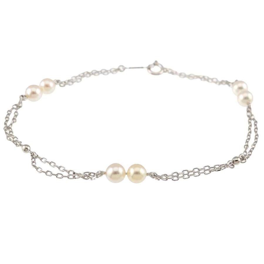 mikimoto パールブレスレット アコヤ真珠 ミキモト MIKIMOTO（ミキモト） アコヤ真珠 4.6mm ブレスレット 17cm K18 WG