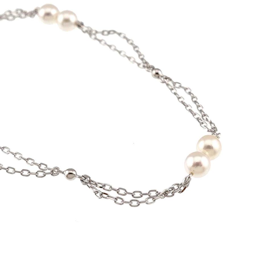 MIKIMOTO（ミキモト） アコヤ真珠 4.6mm ブレスレット 17cm K18 WG