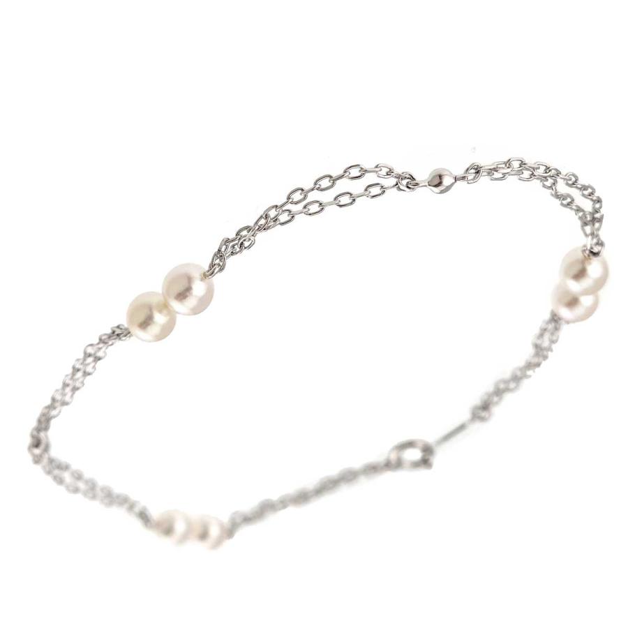 MIKIMOTO（ミキモト） アコヤ真珠 4.6mm ブレスレット 17cm K18 WG
