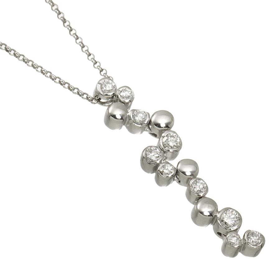 ダイヤ 0.30ct ネックレス 46cm K18 WG ホワイトゴールド 750 Diamond Necklace 90319261