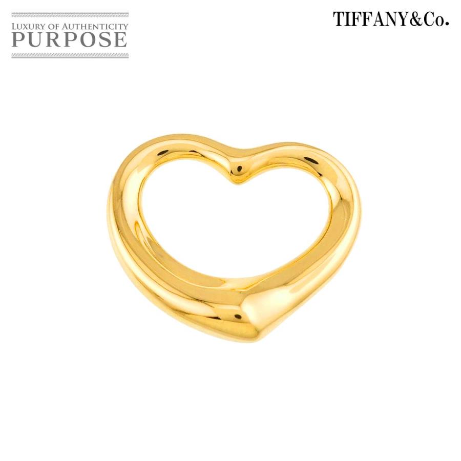 美品　ティファニー　オープンハートトップ　k18ＷＧ TIFFANY&Co.（ティファニー） オープンハート ペンダント トップ 27mm