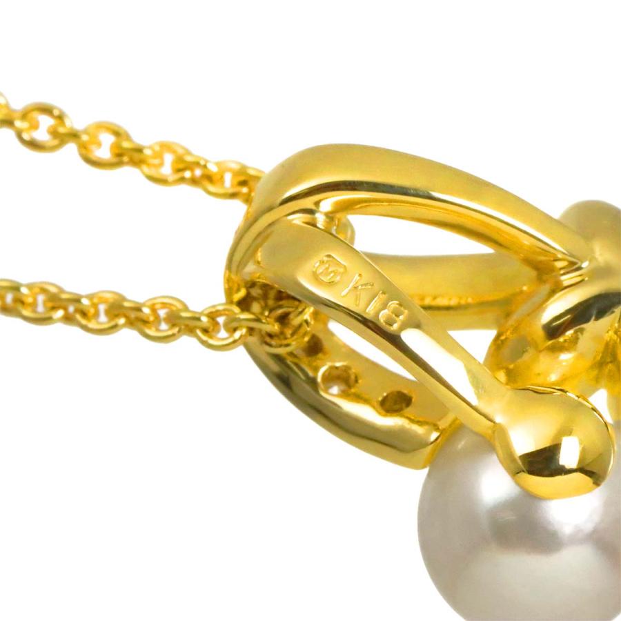 MIKIMOTO ミキモト あこや真珠 ダイヤ K18 ネックレス MIKIMOTO（ミキモト） アコヤ真珠 5.7mm ダイヤ ネックレス 40cm K18