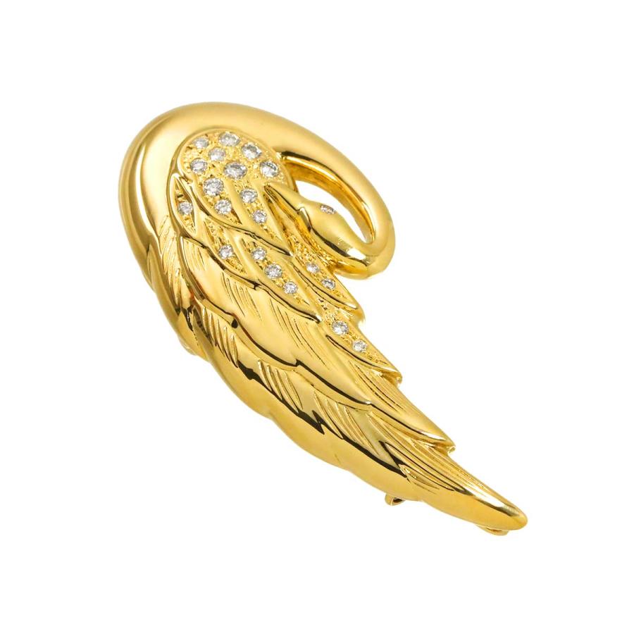 TASAKI（タサキ） ダイヤ 0.25ct ブローチ K18 YG イエローゴールド 