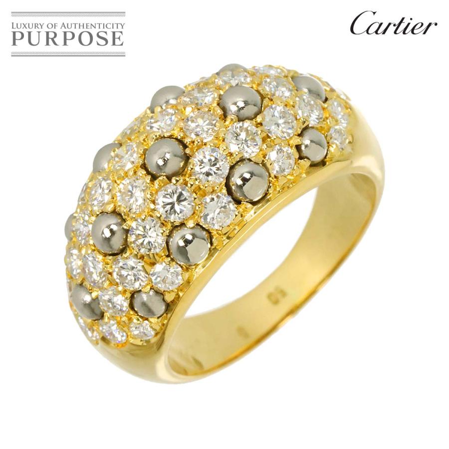 Cartier（カルティエ） #50 リング パヴェ ダイヤ K18 YG WG イエロー