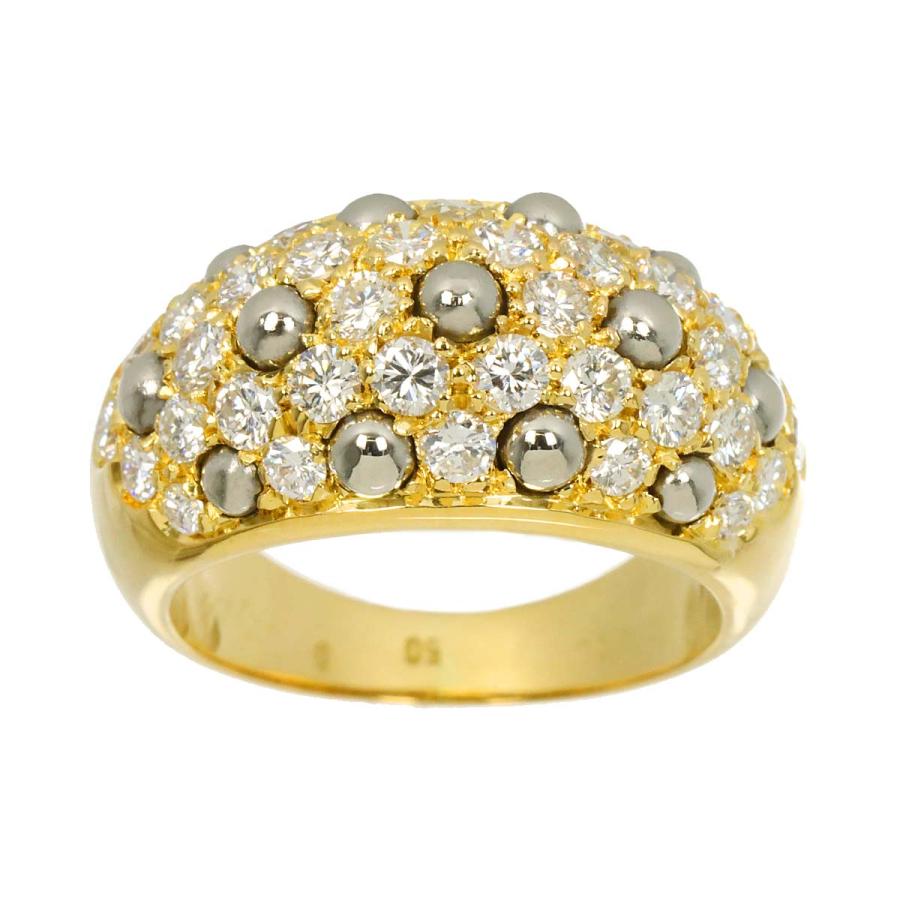 Cartier（カルティエ） #50 リング パヴェ ダイヤ K18 YG WG イエロー