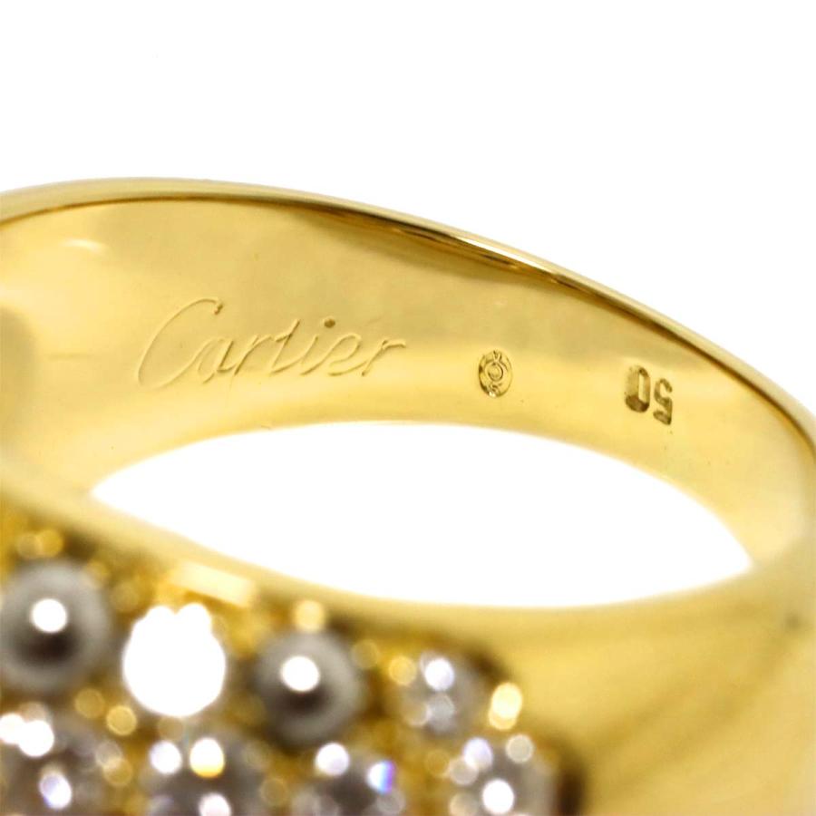 Cartier（カルティエ） #50 リング パヴェ ダイヤ K18 YG WG イエロー
