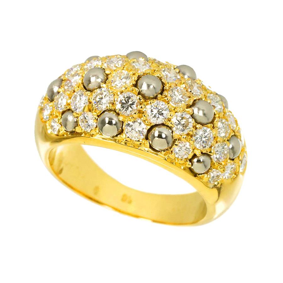 Cartier（カルティエ） #50 リング パヴェ ダイヤ K18 YG WG イエロー