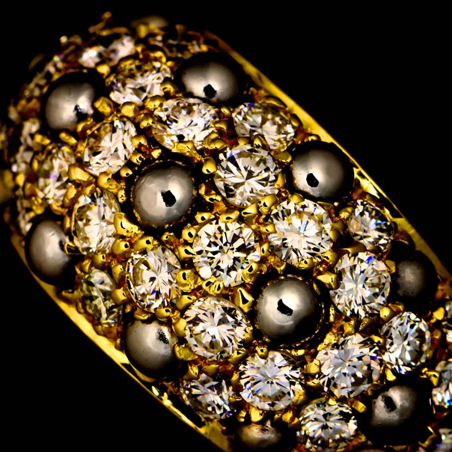 Cartier（カルティエ） #50 リング パヴェ ダイヤ K18 YG WG イエロー