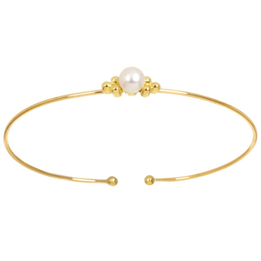 このブレスレットはミキモト（MIKIMOTO）の真珠二重ブレスレットです。 MIKIMOTO（ミキモト） アコヤ真珠 6.3mm ブレスレット 17cm K18 YG