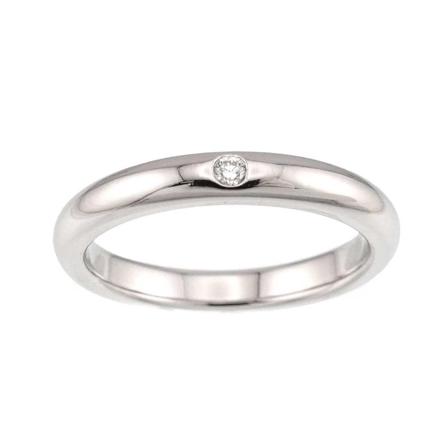 ティファニー TIFFANY&Co. スタッキング バンド 9号 リング ダイヤ 1P Pt プラチナ 指輪 Stacking Band Ring 90319506_1