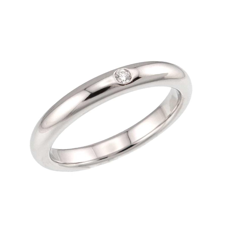 ティファニー TIFFANY&Co. スタッキング バンド 9号 リング ダイヤ 1P Pt プラチナ 指輪 Stacking Band Ring 90319506_4