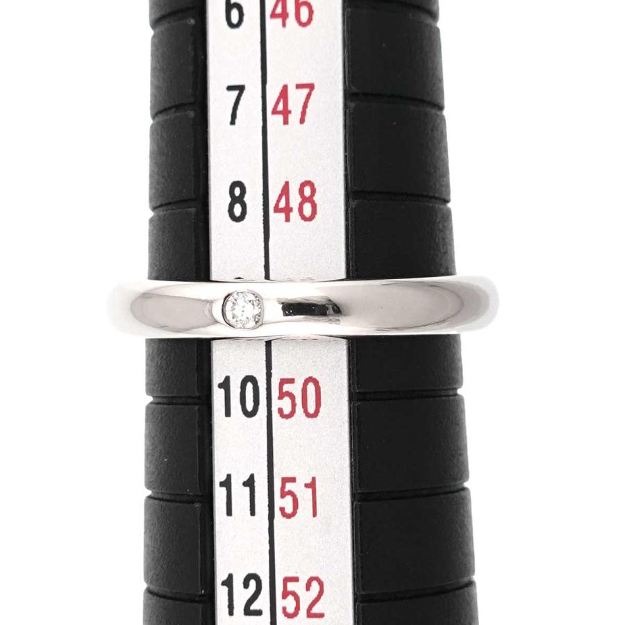 ティファニー TIFFANY&Co. スタッキング バンド 9号 リング ダイヤ 1P Pt プラチナ 指輪 Stacking Band Ring 90319506_5