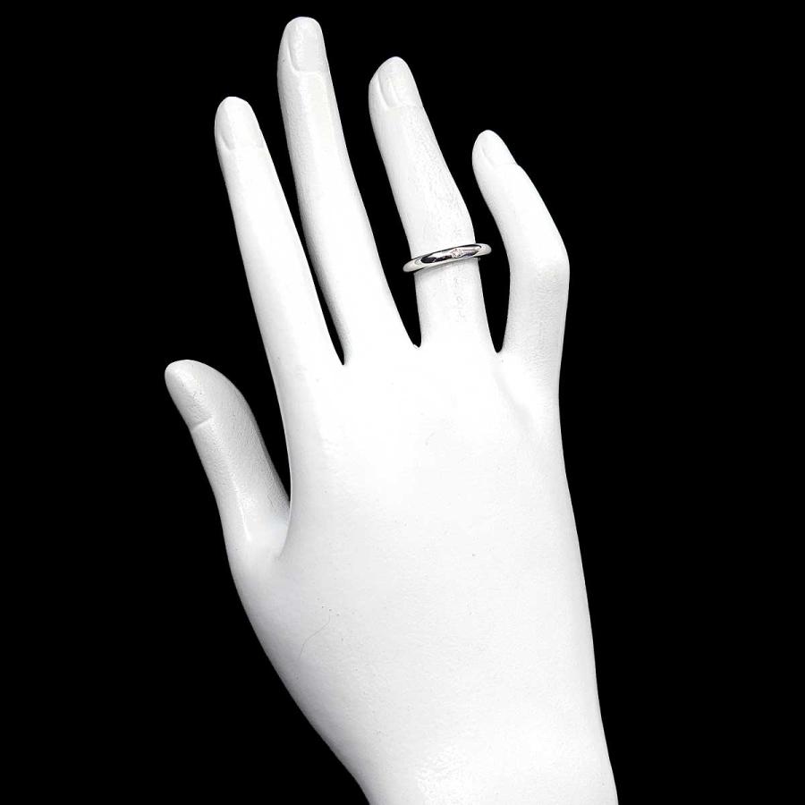 ティファニー TIFFANY&Co. スタッキング バンド 9号 リング ダイヤ 1P Pt プラチナ 指輪 Stacking Band Ring 90319506_6